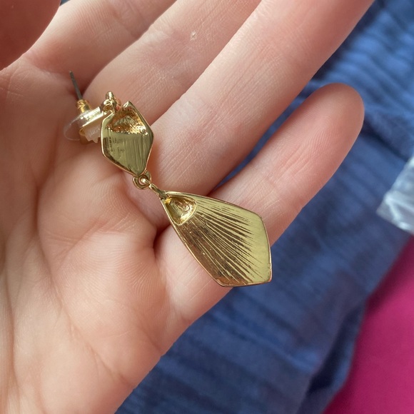 Pink Druzzy Dangle Earrings - Picture 4 of 5